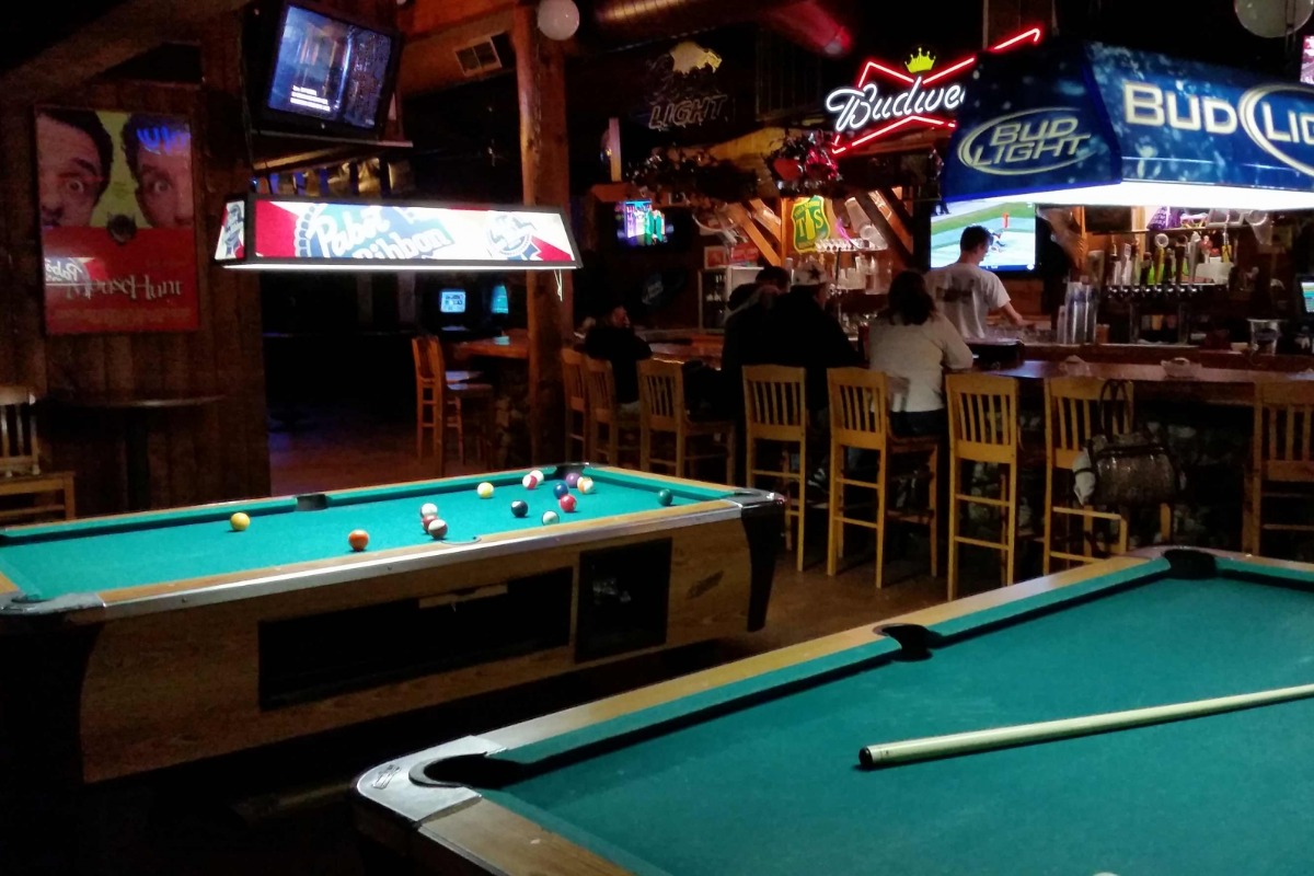 pool tables at the pines bar