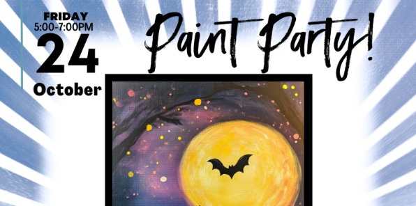 Halloween Cat Paint Party promotional flyer