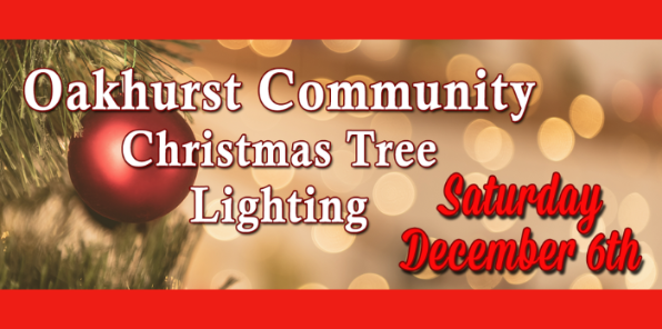 Oakhurst Community Christmas Tree Lighting 2025 Promotional photo graphic