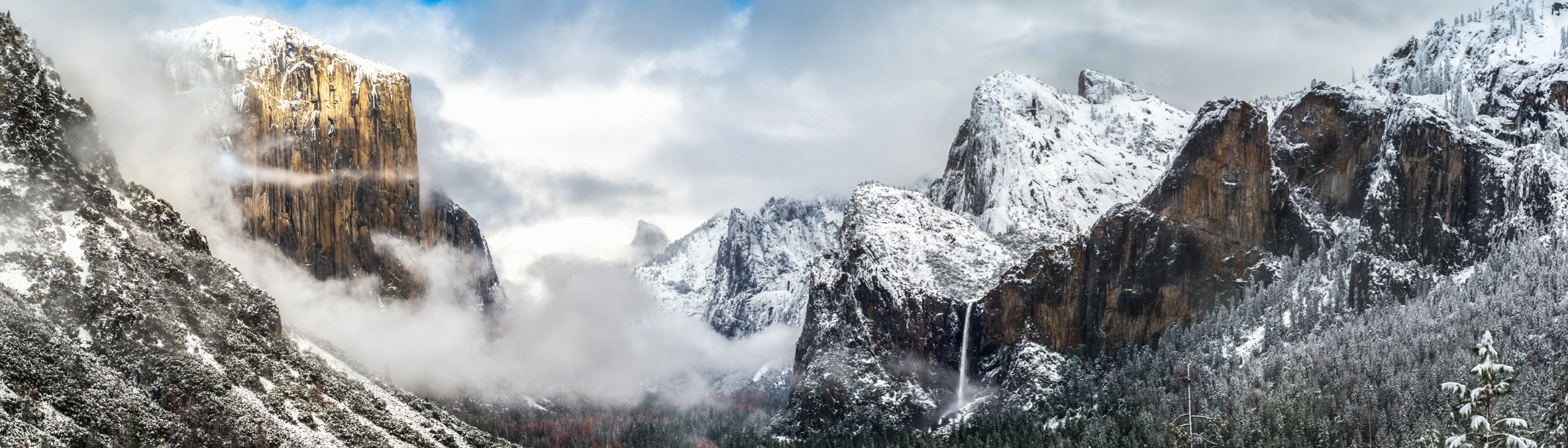Yosemite in Winter from Tunnel View - website header image