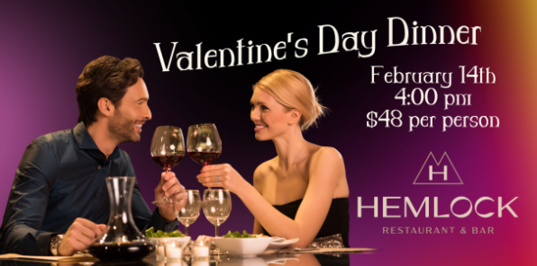 A couple toasting wine glasses at a romantinc dinner. 