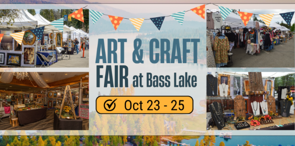 Banner for Halloween Carnival Art and Craft Fair at Bass Lake.