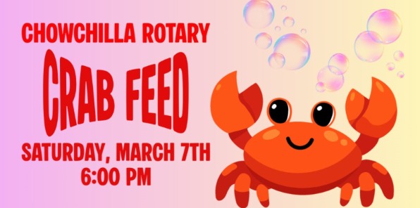 Banner for Chowchilla Rotory Crab Feed.