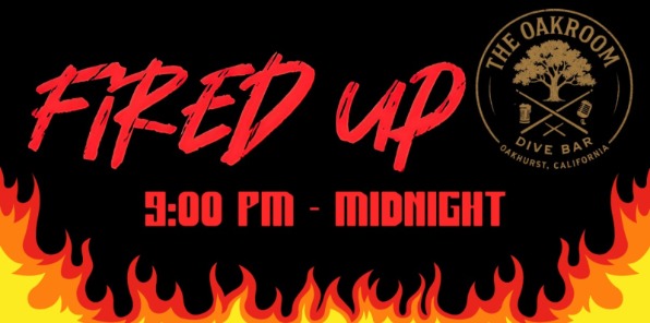 Banner for Fired Up live music event.