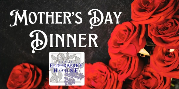 Red roses for Mother's Day dinner. 