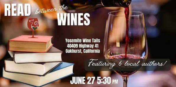 Reading and wine tasting at Yosemite Wine Tails