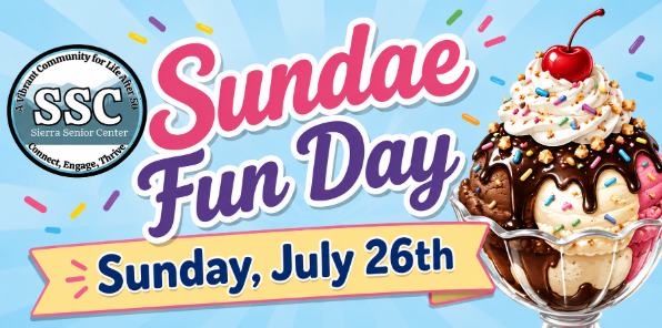Sundae event at the Senior Center.
