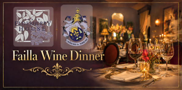 Wine and dinner event at Elderberry House.