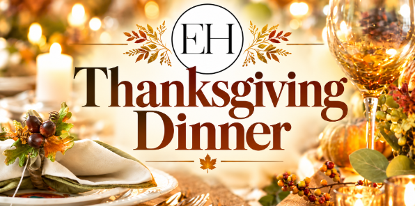 Thanksgiving dinner at the Elderberry House.