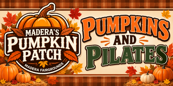 Pumpkins and Pilates event at the Madera Pumpkin Patch.